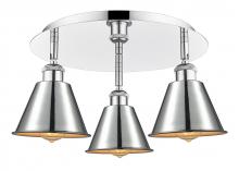  516-3C-PC-M8-PC - Ballston - 3 Light - 18 inch - Polished Chrome - Flush Mount