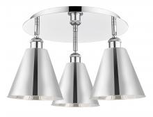 Innovations Lighting 516-3C-PC-MBC-8-PC - Berkshire - 3 Light - 20 inch - Polished Chrome - Flush Mount