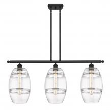  516-3I-BK-G557-8CL - Vaz - 3 Light - 36 inch - Matte Black - Cord hung - Island Light