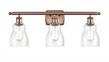  516-3W-AC-G394 - Ellery - 3 Light - 25 inch - Antique Copper - Bath Vanity Light