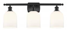 Innovations Lighting 516-3W-BK-G558-6GWH - Bella - 3 Light - 26 inch - Matte Black - Bath Vanity Light