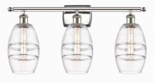  516-3W-PN-G557-6CL - Vaz - 3 Light - 26 inch - Polished Nickel - Bath Vanity Light