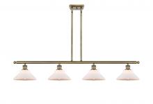  516-4I-AB-G131 - Orwell - 4 Light - 48 inch - Antique Brass - Cord hung - Island Light