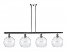  516-4I-PC-G124-10 - Athens - 4 Light - 48 inch - Polished Chrome - Stem Hung - Island Light