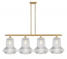  516-4I-SG-G212 - Springwater - 4 Light - 50 inch - Satin Gold - Cord hung - Island Light