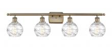  516-4W-AB-G1213-6 - Athens Deco Swirl - 4 Light - 36 inch - Antique Brass - Bath Vanity Light