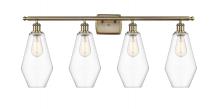 Innovations Lighting 516-4W-AB-G652-7 - Cindyrella - 4 Light - 37 inch - Antique Brass - Bath Vanity Light