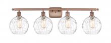Innovations Lighting 516-4W-AC-G1215-8 - Athens Water Glass - 4 Light - 38 inch - Antique Copper - Bath Vanity Light