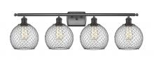  516-4W-OB-G122-8CBK - Farmhouse Chicken Wire - 4 Light - 38 inch - Oil Rubbed Bronze - Bath Vanity Light