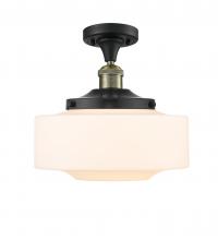  517-1CH-BAB-G691-12 - Bridgeton - 1 Light - 12 inch - Black Antique Brass - Semi-Flush Mount