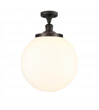  517-1CH-OB-G201-14 - Beacon - 1 Light - 14 inch - Oil Rubbed Bronze - Semi-Flush Mount