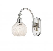 Innovations Lighting 518-1W-PN-G1216-6WM - White Mouchette - 1 Light - 6 inch - Polished Nickel - Sconce