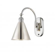  518-1W-PN-MBC-8-PN - Berkshire - 1 Light - 8 inch - Polished Nickel - Sconce