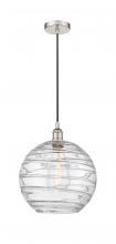 Innovations Lighting 616-1P-PN-G1213-12-LED - Athens Deco Swirl - 1 Light - 12 inch - Polished Nickel - Cord hung - Mini Pendant