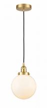Innovations Lighting 616-1PH-SG-G201-8 - Beacon - 1 Light - 8 inch - Satin Gold - Cord hung - Mini Pendant