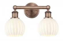 Innovations Lighting 616-2W-AC-G1217-6WV - White Venetian - 2 Light - 15 inch - Antique Copper - Bath Vanity Light