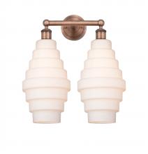 Innovations Lighting 616-2W-AC-G671-8 - Cascade - 2 Light - 17 inch - Antique Copper - Bath Vanity Light