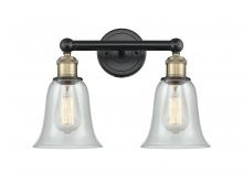  616-2W-BAB-G2812 - Hanover - 2 Light - 15 inch - Black Antique Brass - Bath Vanity Light