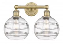 Innovations Lighting 616-2W-BB-G556-8CL - Rochester - 2 Light - 17 inch - Brushed Brass - Bath Vanity Light