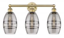  616-3W-BB-G557-6SM - Vaz - 3 Light - 24 inch - Brushed Brass - Bath Vanity Light