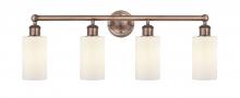 Innovations Lighting 616-4W-AC-G801 - Clymer - 4 Light - 31 inch - Antique Copper - Bath Vanity Light