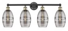  616-4W-BAB-G557-6SM - Vaz - 4 Light - 33 inch - Black Antique Brass - Bath Vanity Light