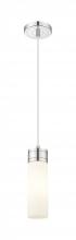  617-1P-PC-G617-8WH - Boreas - 1 Light - 3 inch - Polished Chrome - Cord Hung - Mini Pendant