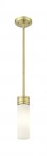  617-1S-AB-G617-8SWH - Boreas - 1 Light - 3 inch - Antique Brass - Stem Hung - Mini Pendant