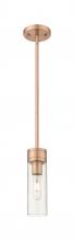  617-1S-AC-G617-8SDY - Boreas - 1 Light - 3 inch - Antique Copper - Stem Hung - Mini Pendant