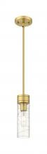  617-1S-BB-G617-8DE - Boreas - 1 Light - 3 inch - Brushed Brass - Stem Hung - Mini Pendant