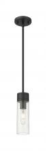  617-1S-BK-G617-8SDY - Boreas - 1 Light - 3 inch - Matte Black - Stem Hung - Mini Pendant