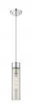  617-1S-PC-G617-11SM - Boreas - 1 Light - 3 inch - Polished Chrome - Stem Hung - Mini Pendant