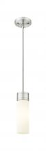  617-1S-SN-G617-8SWH - Boreas - 1 Light - 3 inch - Satin Nickel - Stem Hung - Mini Pendant