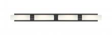  617L-4W-BK-G617-11SWH - Boreas - 4 Light - 51 inch - Matte Black - Bath Vanity Light