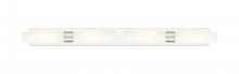  617L-4W-PN-G617-11SWH - Boreas - 4 Light - 51 inch - Polished Nickel - Bath Vanity Light