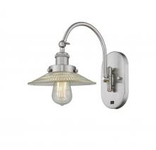  918-1W-SN-G2 - Halophane - 1 Light - 9 inch - Brushed Satin Nickel - Sconce