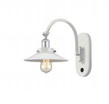  918-1W-WPC-G1 - Halophane - 1 Light - 9 inch - White Polished Chrome - Sconce