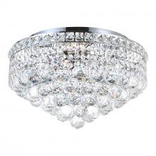  8002C16C - Luminous 5 Light Flush Mount With Chrome Finish