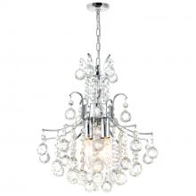  8012P12C - Princess 3 Light Mini Chandelier With Chrome Finish