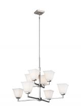  3113708EN3-962 - Ellis Harper transitional 8-light indoor dimmable ceiling chandelier pendant light in brushed nickel