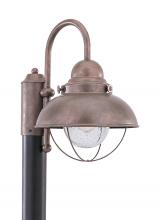  8269EN3-44 - Sebring transitional 1-light LED outdoor exterior post lantern in weathered copper finish with clear