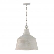  335311SC - 1-Light Tapered Metal Pendant in Stucco