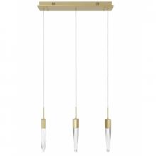  HF1900-3-AP-BB-C - The Original Aspen Collection Chrome 3 Light Pendant Fixture with Clear Crystal