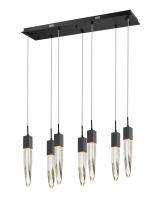  HF1900-7-AP-BK - The Original Aspen Collection Black 7 Light Pendant Fixture