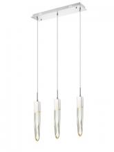  HF1900-3-AP-CH-C - The Original Aspen Collection Chrome 3 Light Pendant Fixture with Clear Crystal