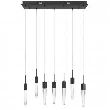  HF1900-7-AP-BK-C - The Original Aspen Collection Chrome 7 Light Pendant Fixture with Clear Crystal