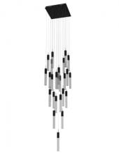  HF1904-25-GL-BK-SNW - The Original Glacier Snow Avenue Collection Black 25 Light Pendant Fixture