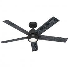 Hunter 52850 - Hunter 52 inch Erling ENERGY STAR® Matte Black Ceiling Fan with LED Light Kit and Handheld Remote