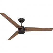 Hunter 52982 - Hunter 60 inch Cassius ENERGY STAR® Premier Bronze Damp Rated Ceiling Fan and Wall Control