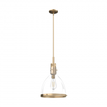  19295 - Hunter Van Nuys Alturas Gold with Clear Glass 1 Light Pendant Ceiling Light Fixture